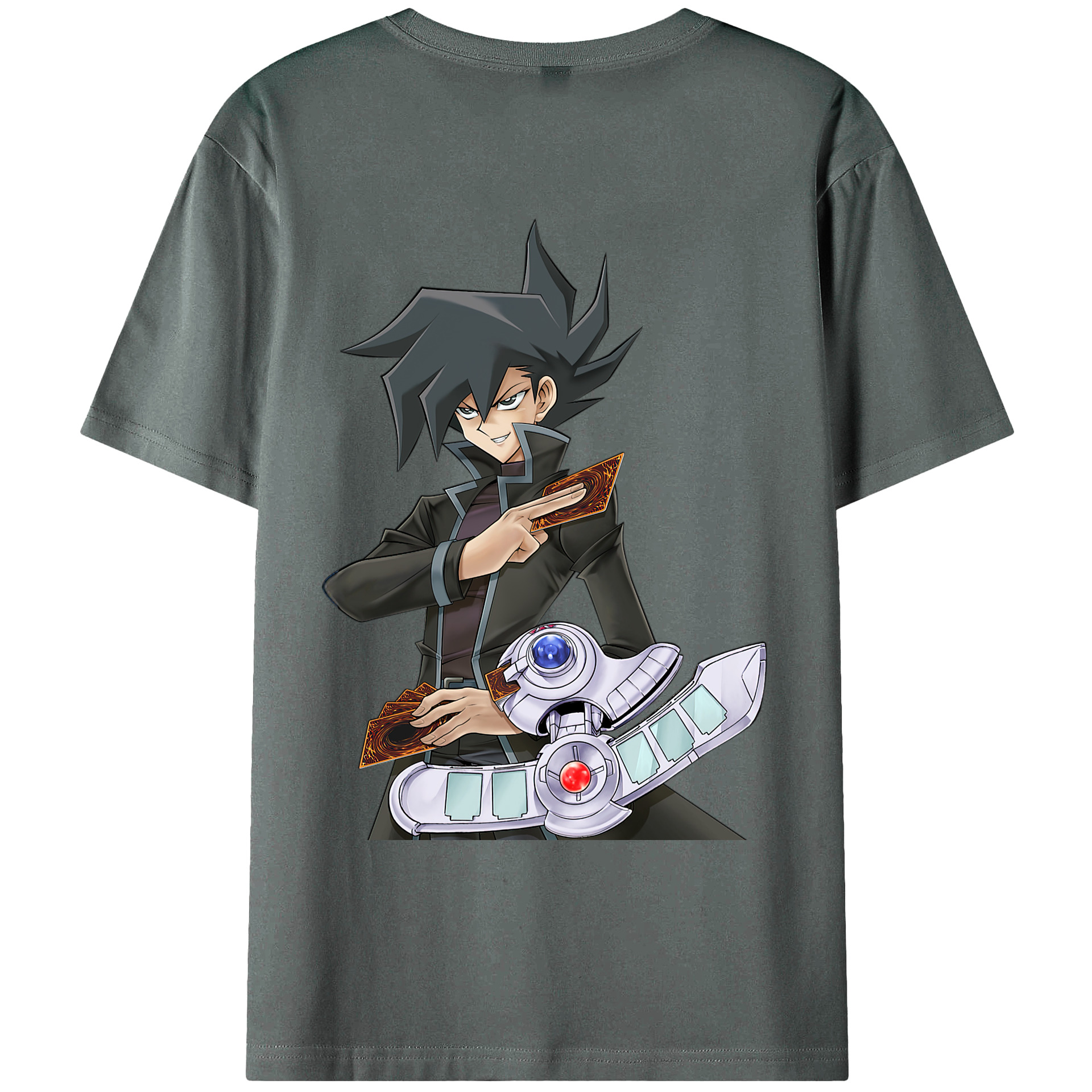 （画像用） 遊☆戯☆王 Yu-Gi-Oh! 綿100％ メンズ半袖Tシャツ（バックプリント） 通気性